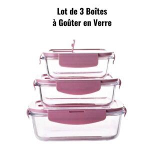 Lox de 3 box a lunch en verre